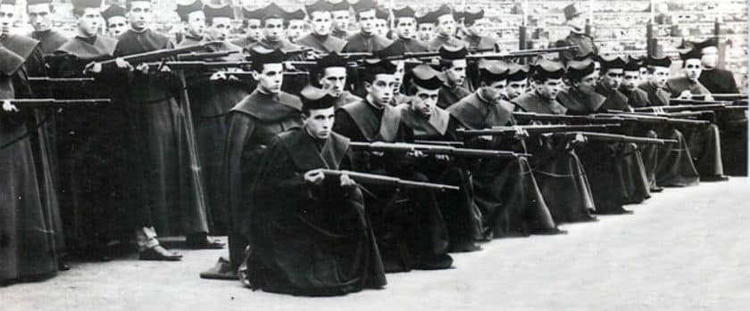 seminaristas instrucción militar franquismo