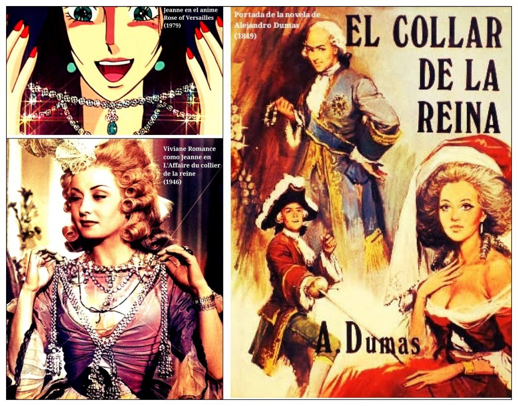 Anime Rose Of Versailles. Película L´Affaire du collier de la reine. Novela Alejandro Dumas El collar de la reina.