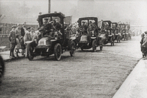 Caravana de taxis en la Primera Guerra Mundial