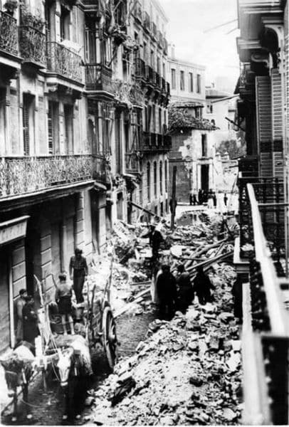 Madrid bombardeada en la Guerra Civil Española
