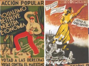 Carteles electorales en la II República y carteles electorales en la Guerra Civil