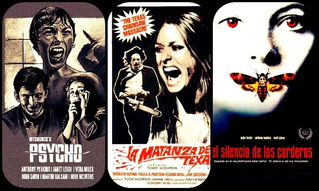 carteles peliculas asesinos psicosis el silencio de los corderos