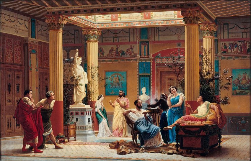 Banquete romano. Gustave Boulanger. 1861 banquete patricio romano