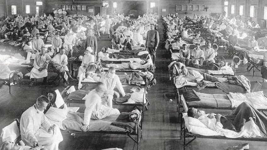 Saturación en Hospital por la gripe española 1918