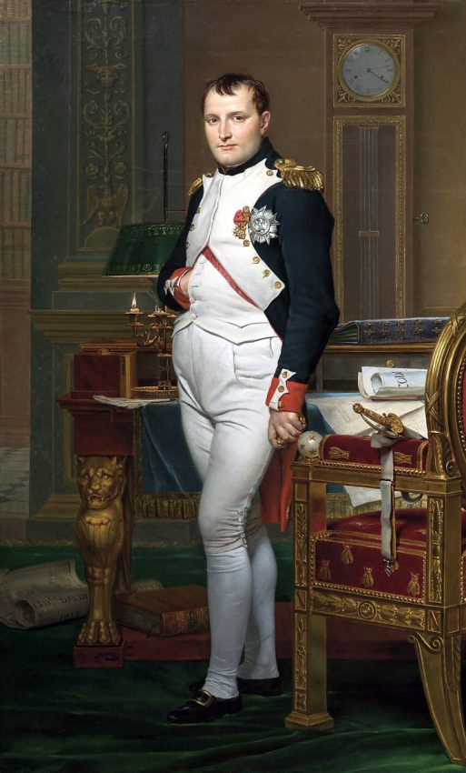 El Emperador Napoleón en su estudio de las Tullerías - David obras