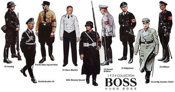 Tipos de uniformes de los cuerpos nazis diseñados por Hugo Boss