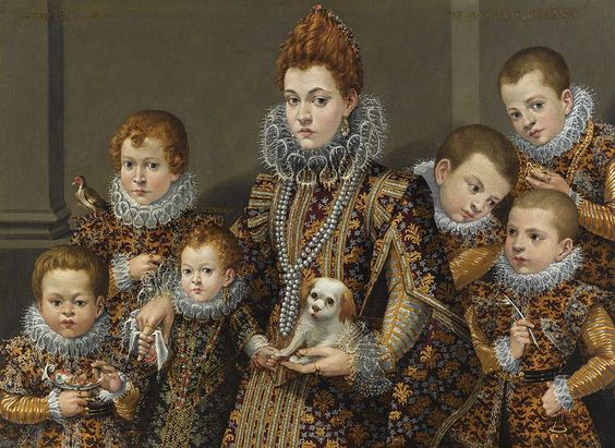 Retrato de Bianca de Maselli con sus seis hijos por Lavinia Fontana - Judith Shakespeare