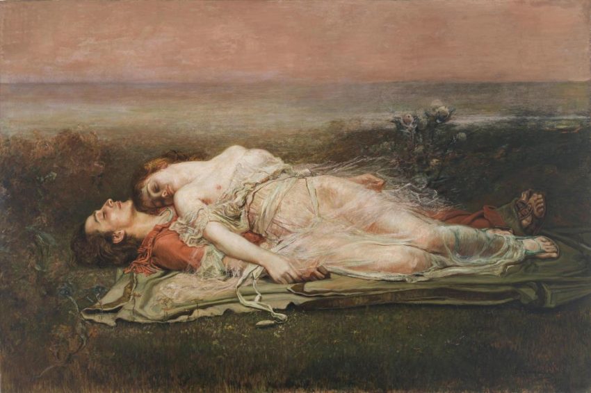 "Tristán e Isolda (La muerte)" de Rogelio de Egusquiza (1910) breve historia del amor a lo largo del tiempo