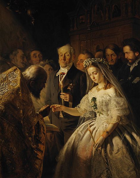 "El matrimonio desigual" de Vasily Pukirev (1862)