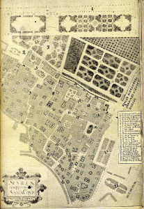 Mapa del barrio de Santa Cruz publicado en 1920. / M. G.