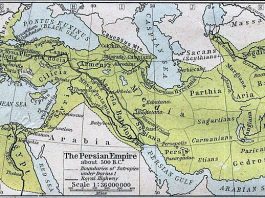 Imperio Aqueménida hacia el 500 a. C.