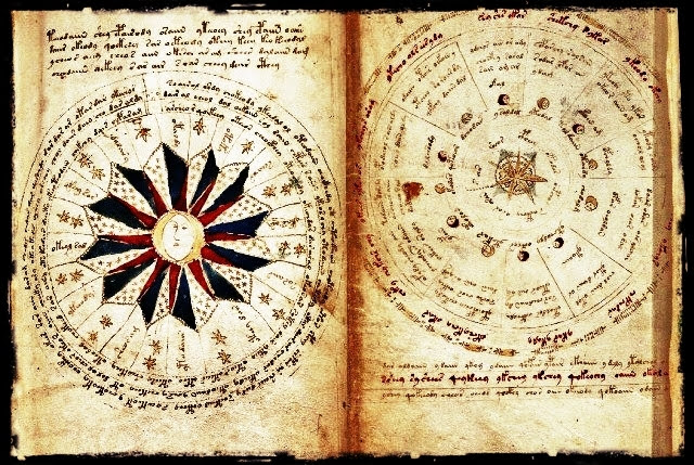 sección astronómica o astrológica del voynich
