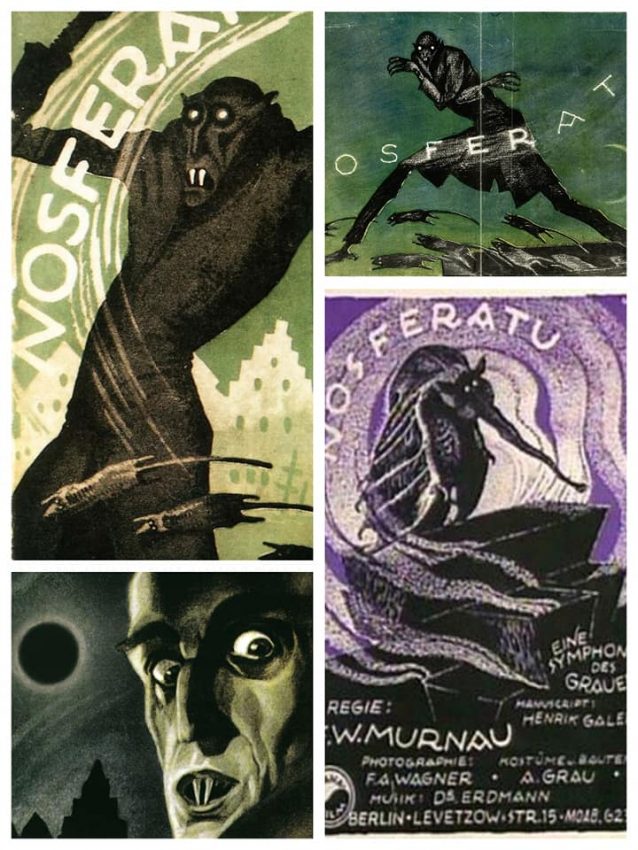 Cartelería e ilustraciones originales de "Nosferatu"