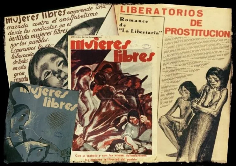 Lucía Sánchez Saornil, Mercedes Comaposada y Amparo Poch y Gascón Fundadoras de Mujeres Libres anarcofeminismo España años treinta
