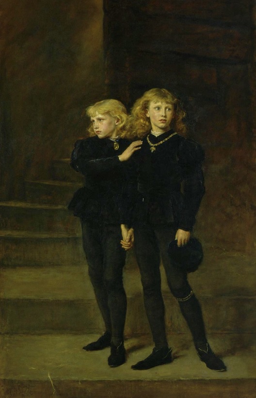 Eduardo V y Ricardo Duque de York encerrados en la Torre de Londres por su tío Ricardo III