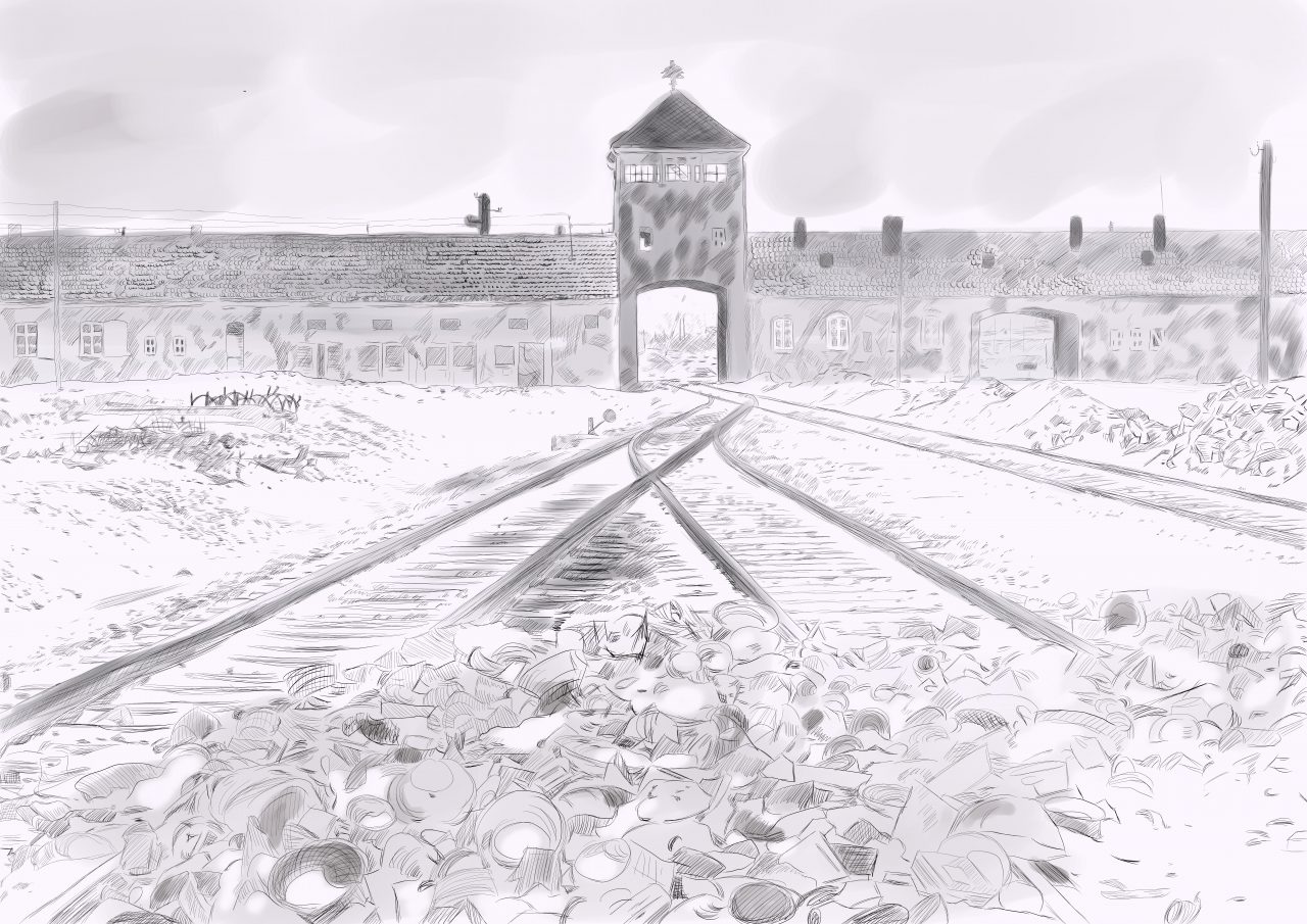 Detalle de las vías de tren de acceso a Auschwitz - Los Nazis Más Sanguinarios
